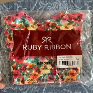 Ruby Ribbon Heritage Demiette Floral Bloom